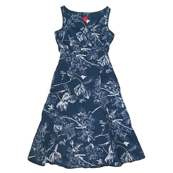 Esprit Floral Tie Waist Midlength Dress - Picture 1 of 10